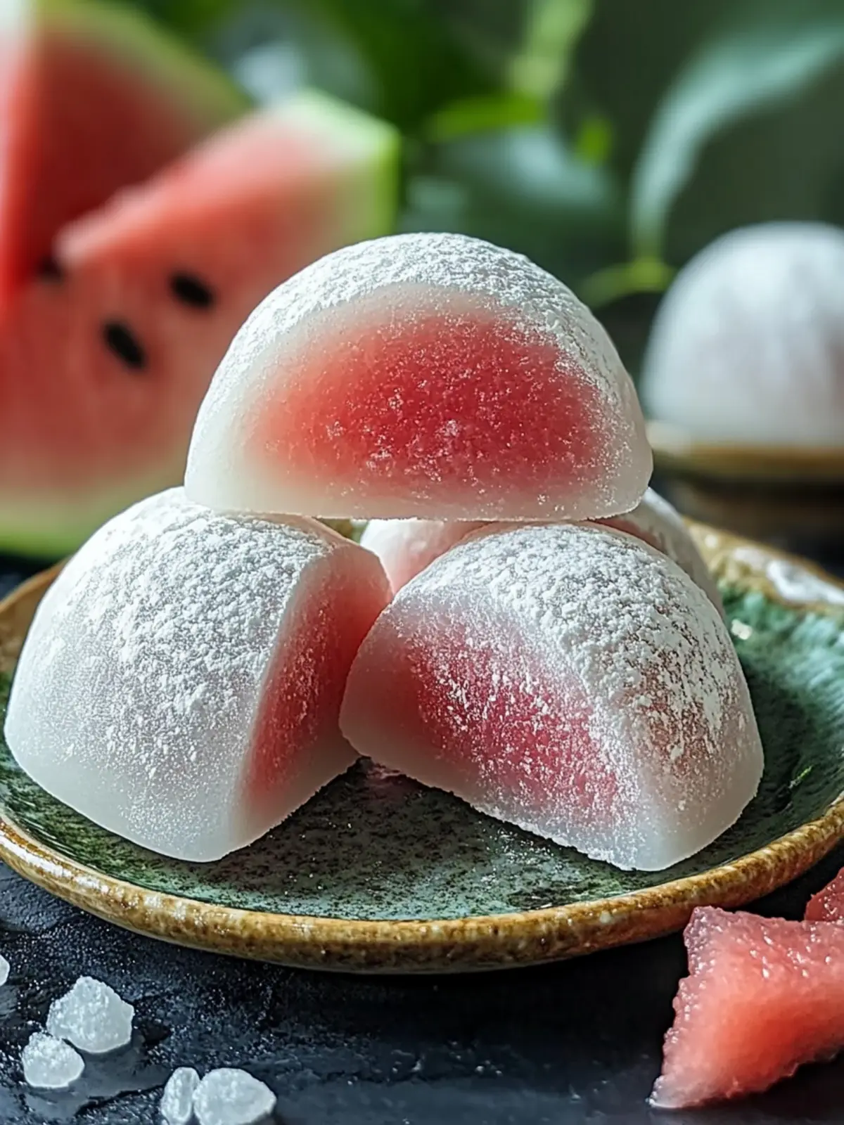 Watermelon Mochi