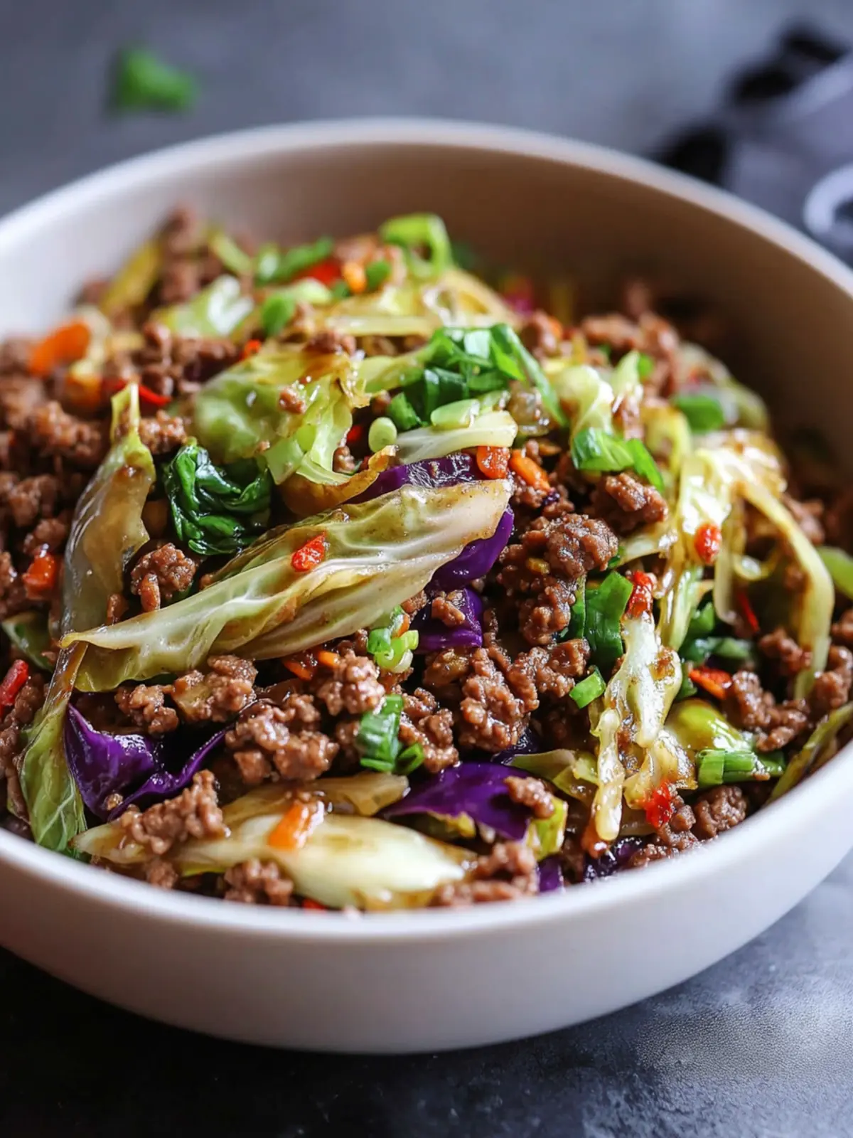 25 Minute Healthy Chinese Ground Beef & Cabbage Stir Fry Irresistible Flavors