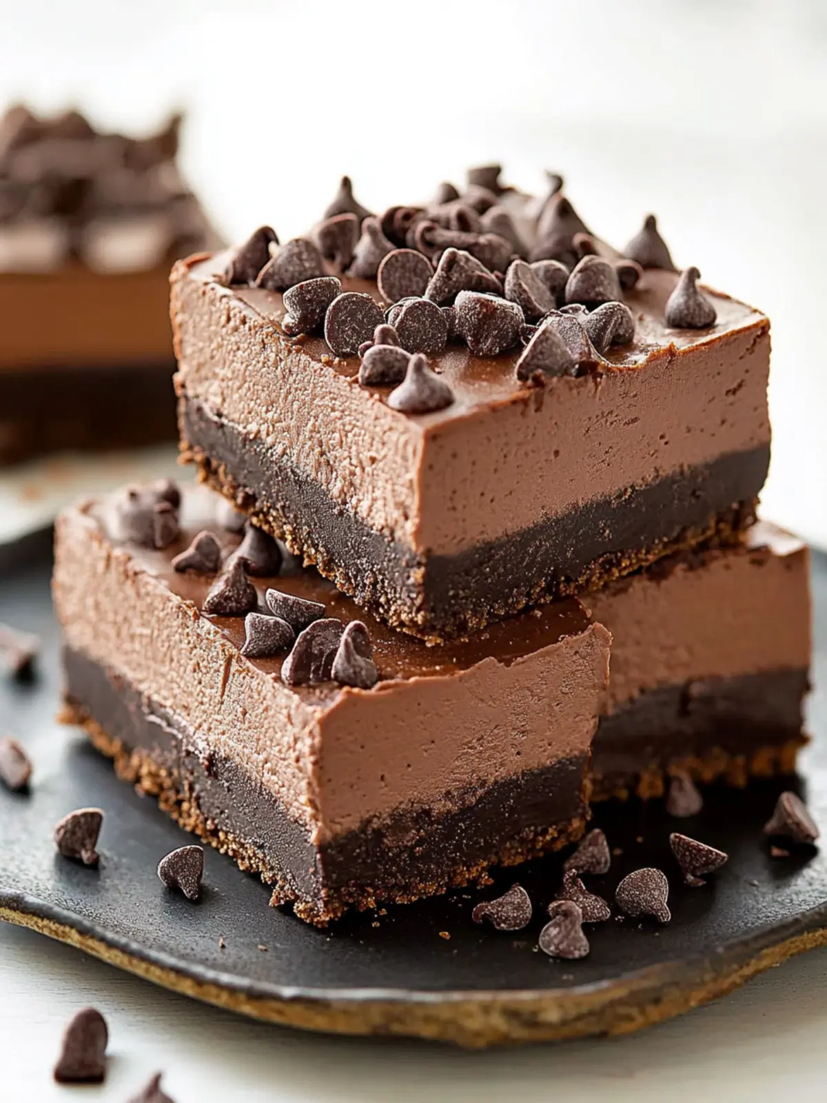 Decadent Death-By-Chocolate No-Bake Cheesecake Bars to Savor 2 Death-By-Chocolate No Bake Cheesecake Bars