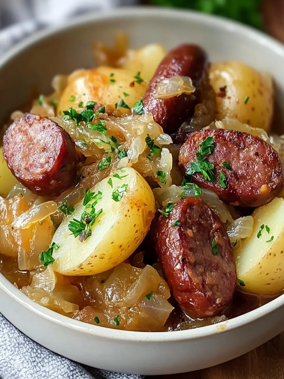 Crockpot Polish Sausage, Sauerkraut & Potatoes Made Easy 3 Crockpot Polish Sausage, Sauerkraut & Potatoes