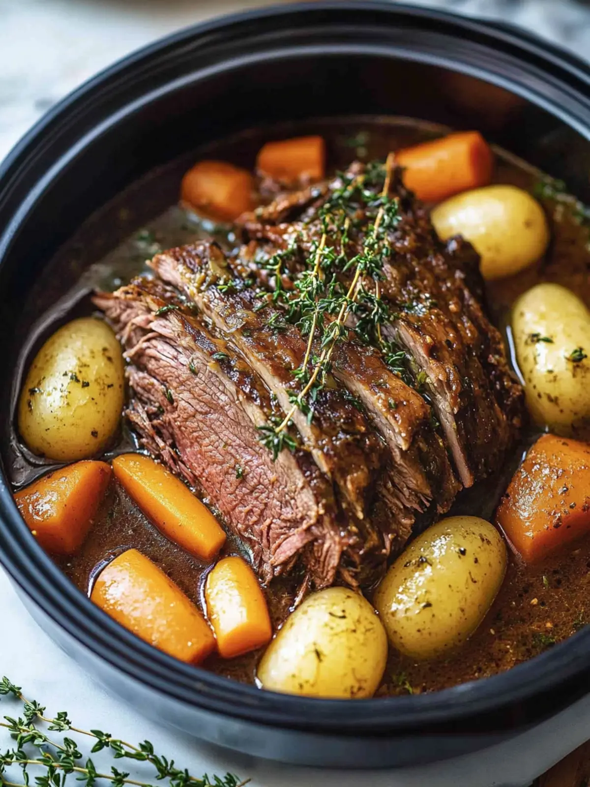 Savory Slow Cooker Garlic Herb Pot Roast for Cozy Nights 5 Slow Cooker Garlic Herb Pot Roast