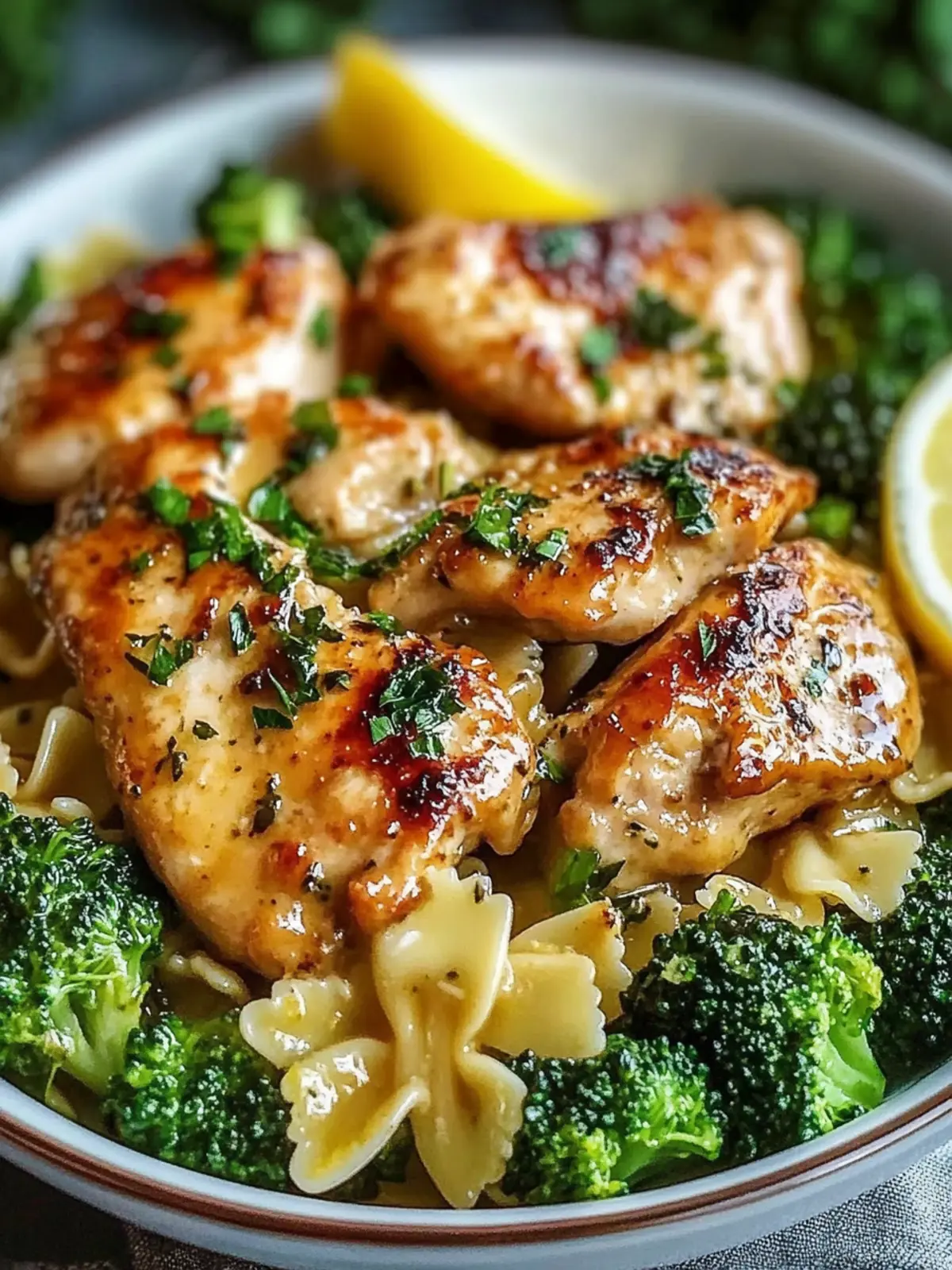 Savory Cowboy Butter Lemon Bowtie Chicken with Broccoli Delight 2 Cowboy Butter Lemon Bowtie Chicken with Broccoli