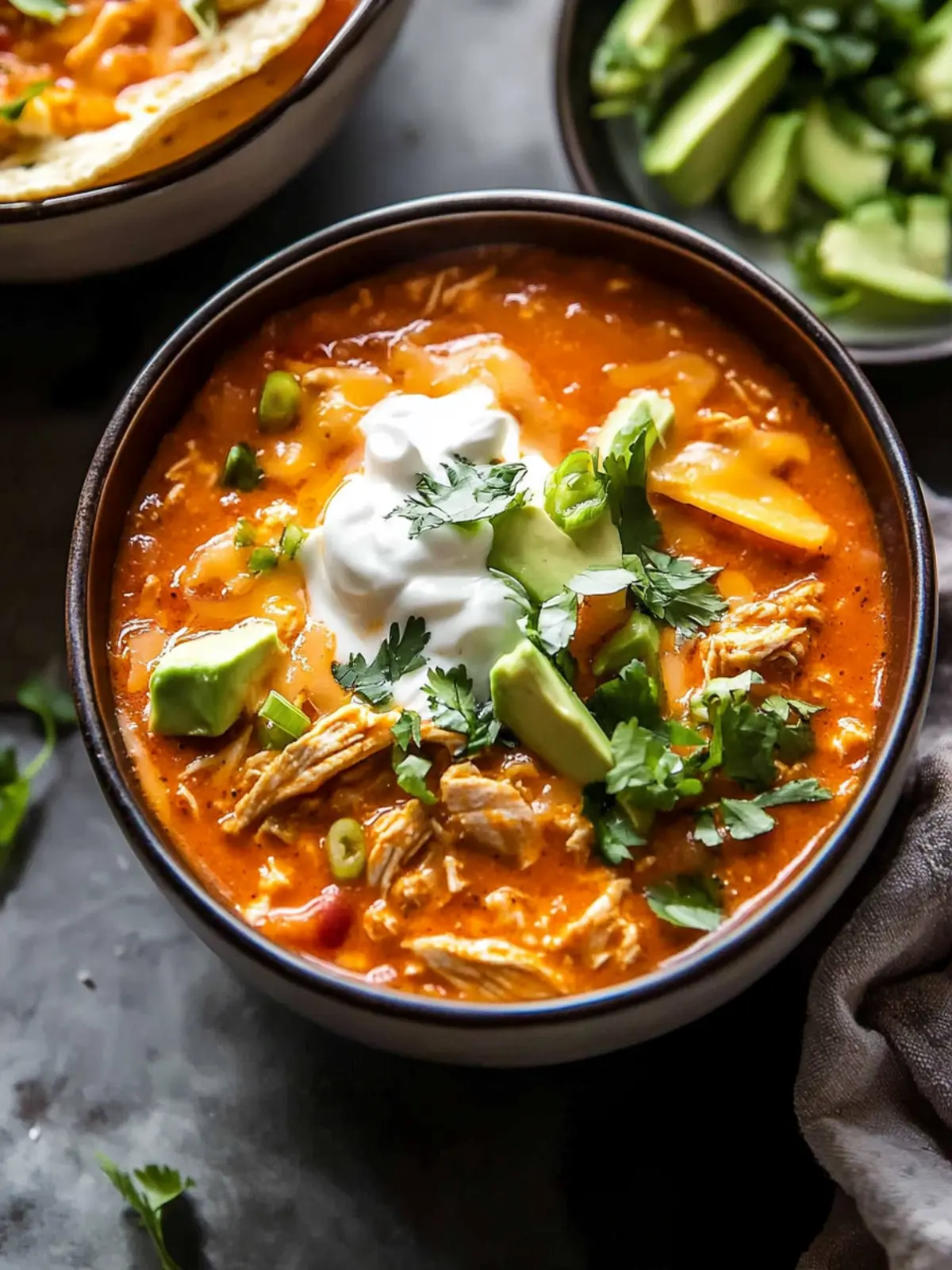 Crockpot Buffalo Chicken Chili