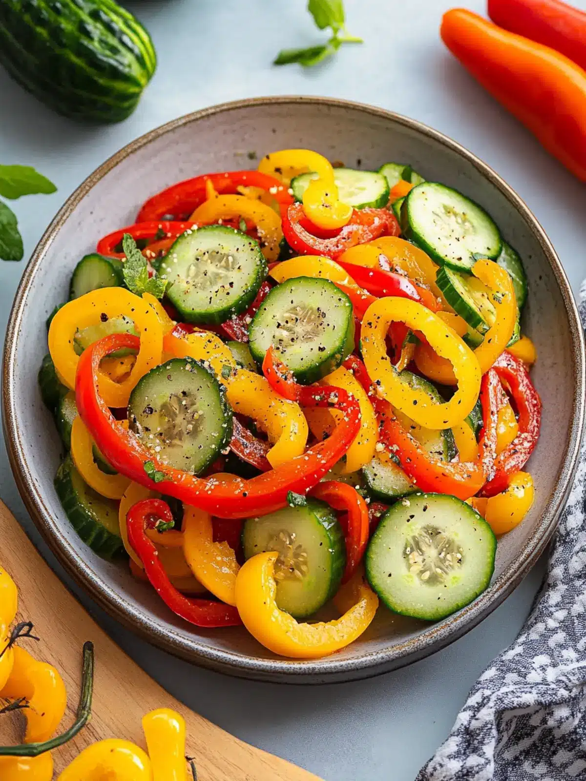Crisp Cucumber and Sweet Pepper Salad That Brightens Your Day 5 Cucumber and Sweet Pepper Salad