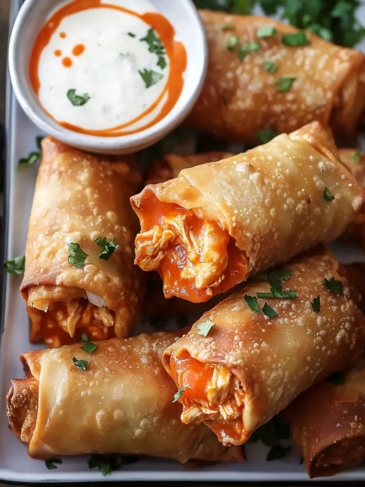 Spicy Buffalo Chicken Egg Rolls: Crunchy Joy in Every Bite 5 Buffalo Chicken Egg Rolls