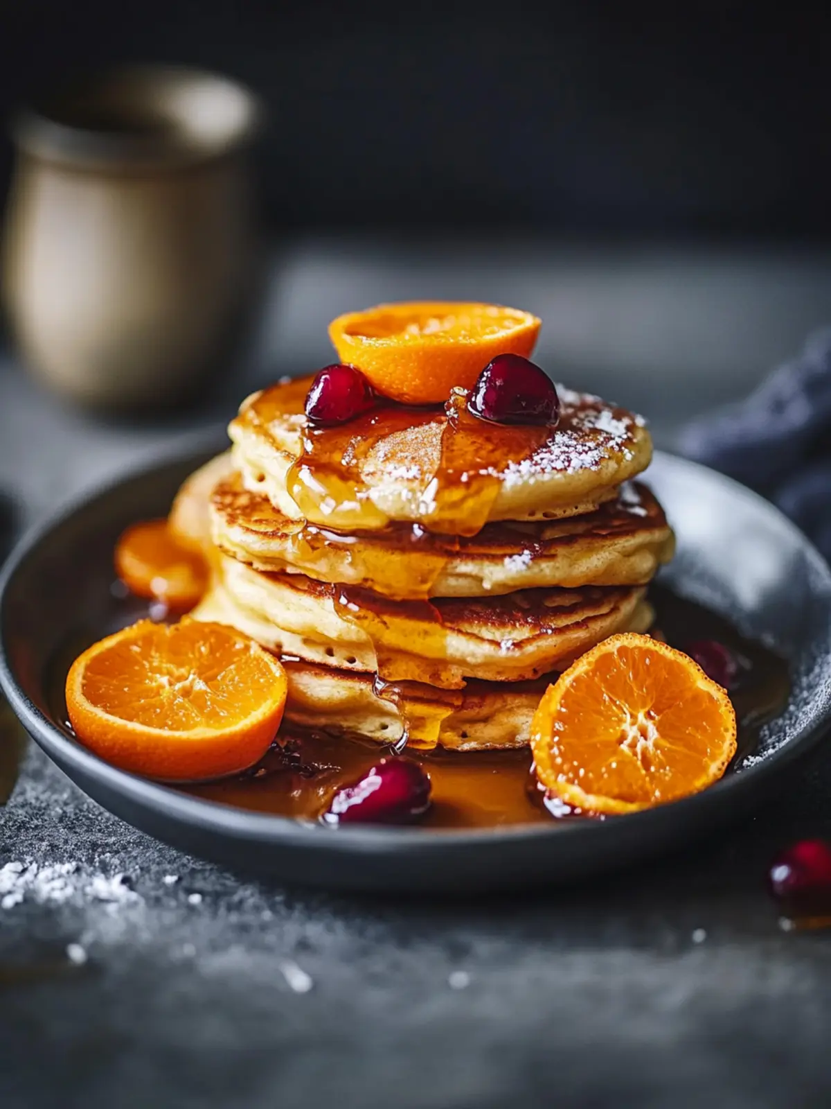 Delicious Ricotta Hotcakes with Salted Caramel for Valentine’s Day 3 Ricotta hotcakes with salted caramel and clementines- Valentine’s breakfast recipes