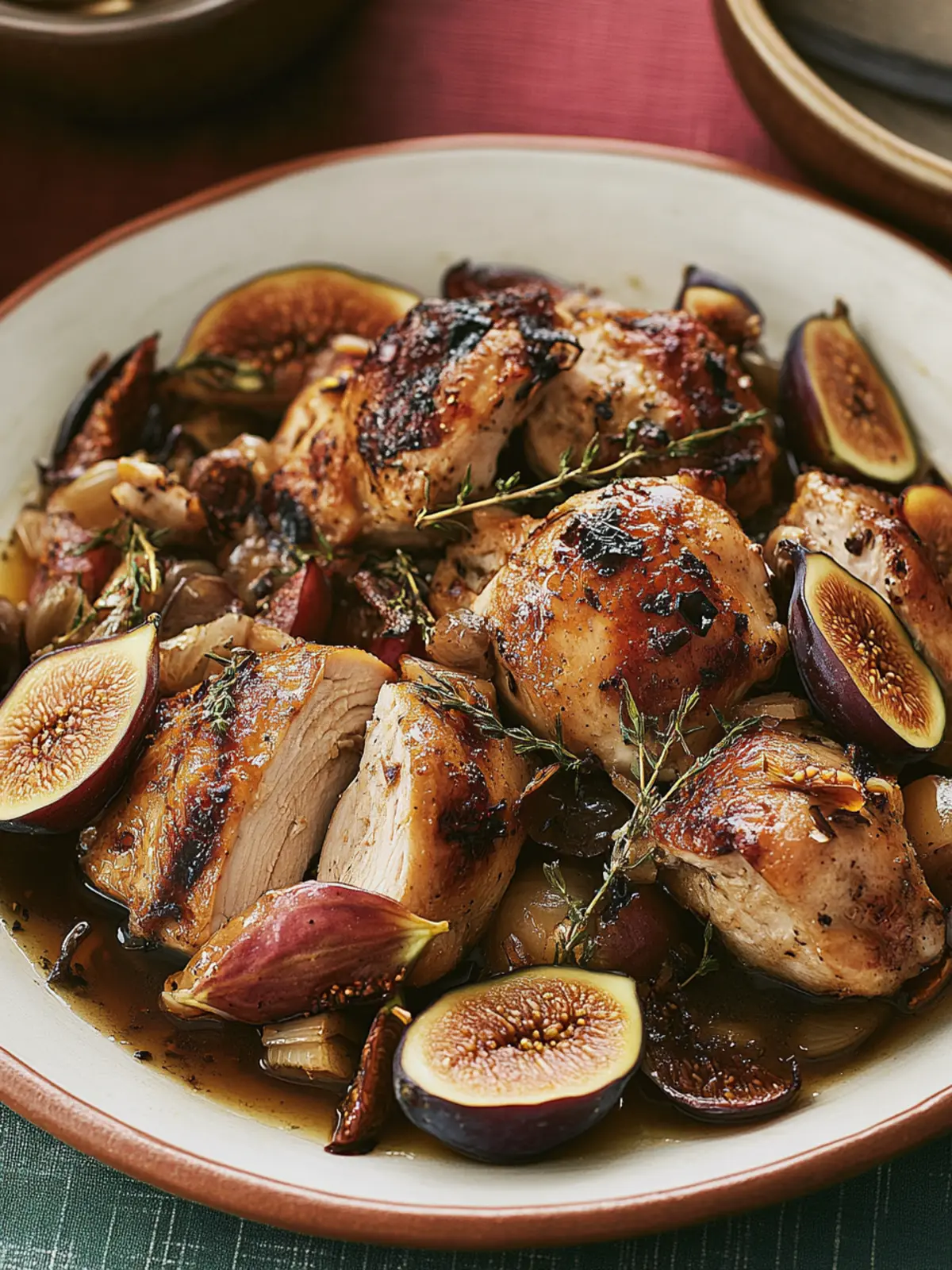 Vinegar Chicken With Figs