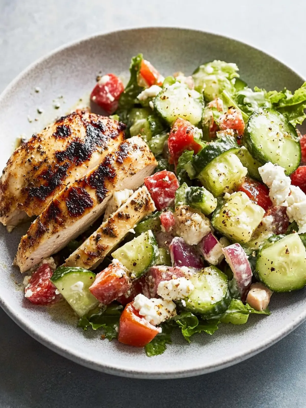 Greek Chicken with Cucumber-Feta Salad for a Fresh Twist 3 Greek Chicken With Cucumber-Feta Salad