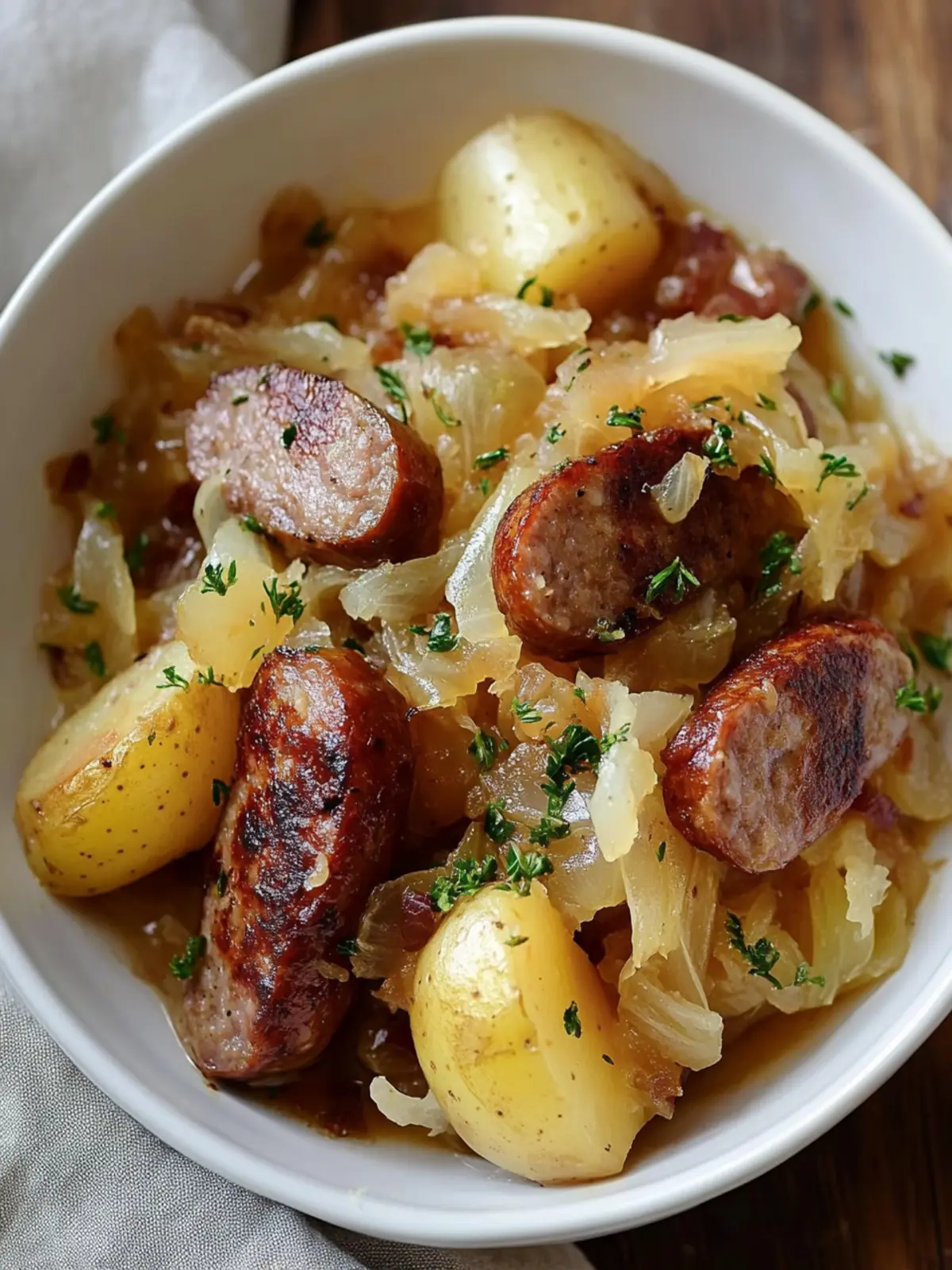 Crockpot Polish Sausage, Sauerkraut & Potatoes Made Easy 4 Crockpot Polish Sausage, Sauerkraut & Potatoes