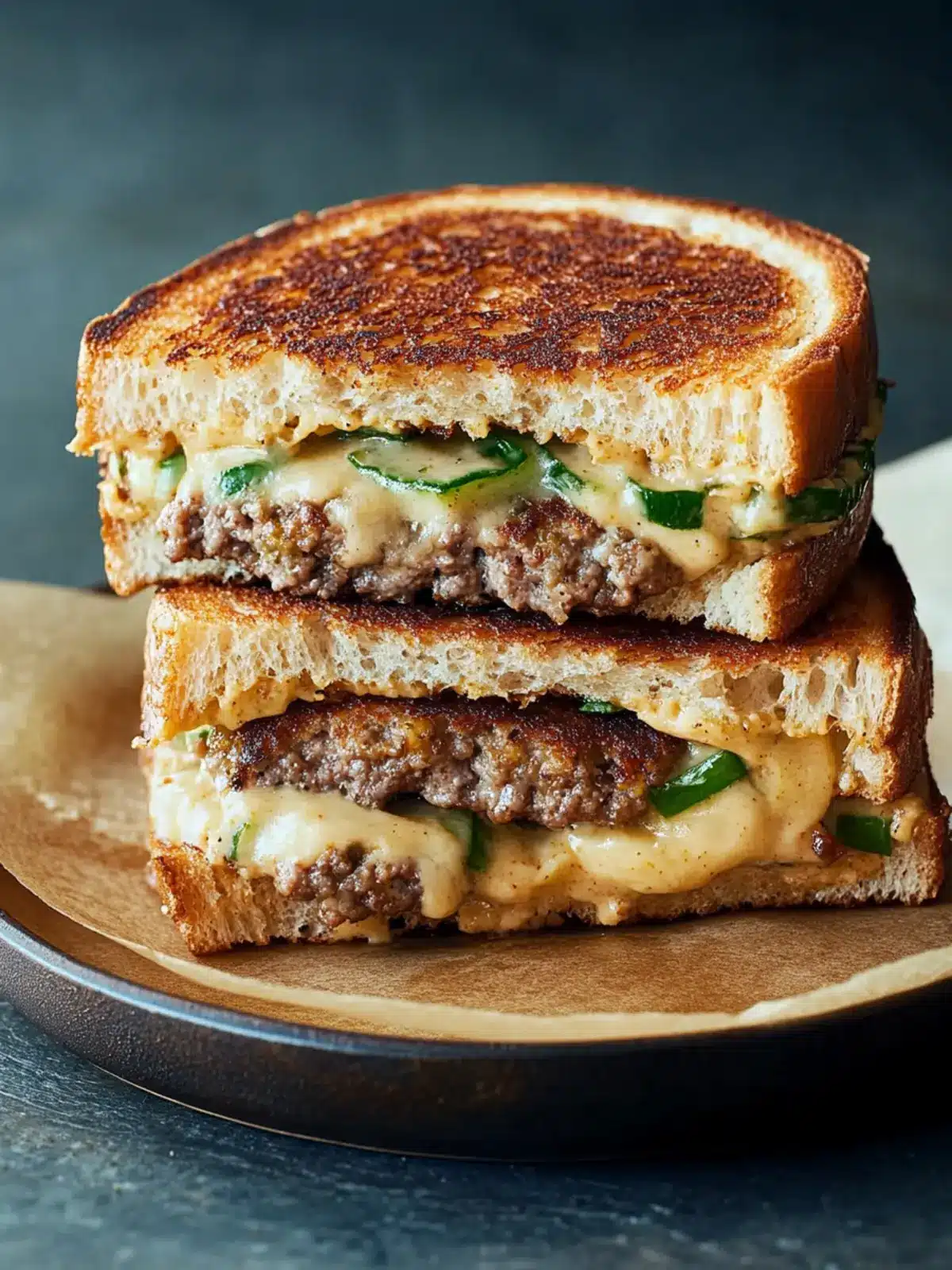 Savor Patty Melts with Charred Scallion-Chipotle Mayo Bliss 4 Patty Melts with Charred Scallion-Chipotle Mayo