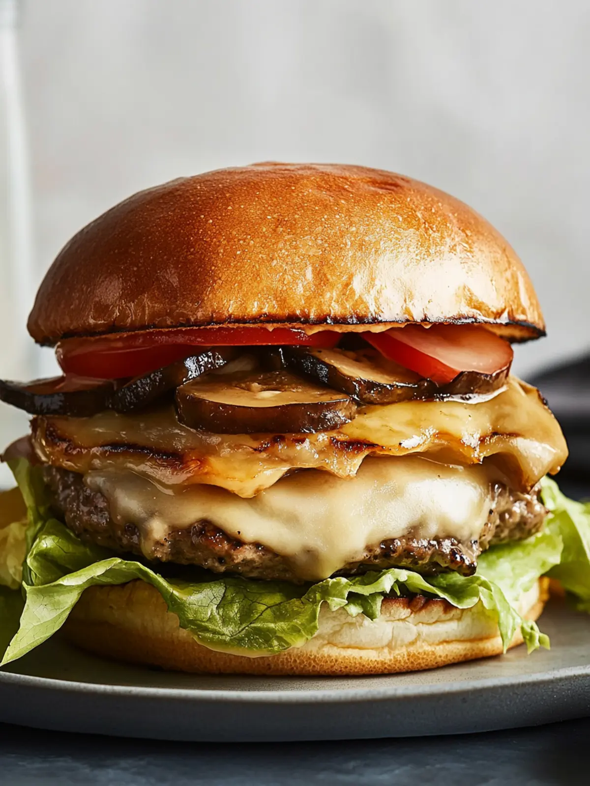 Delicious Double-Stack Mushroom and Chicken Cheeseburgers Delight 3 Double-Stack Mushroom and Chicken Cheeseburgers