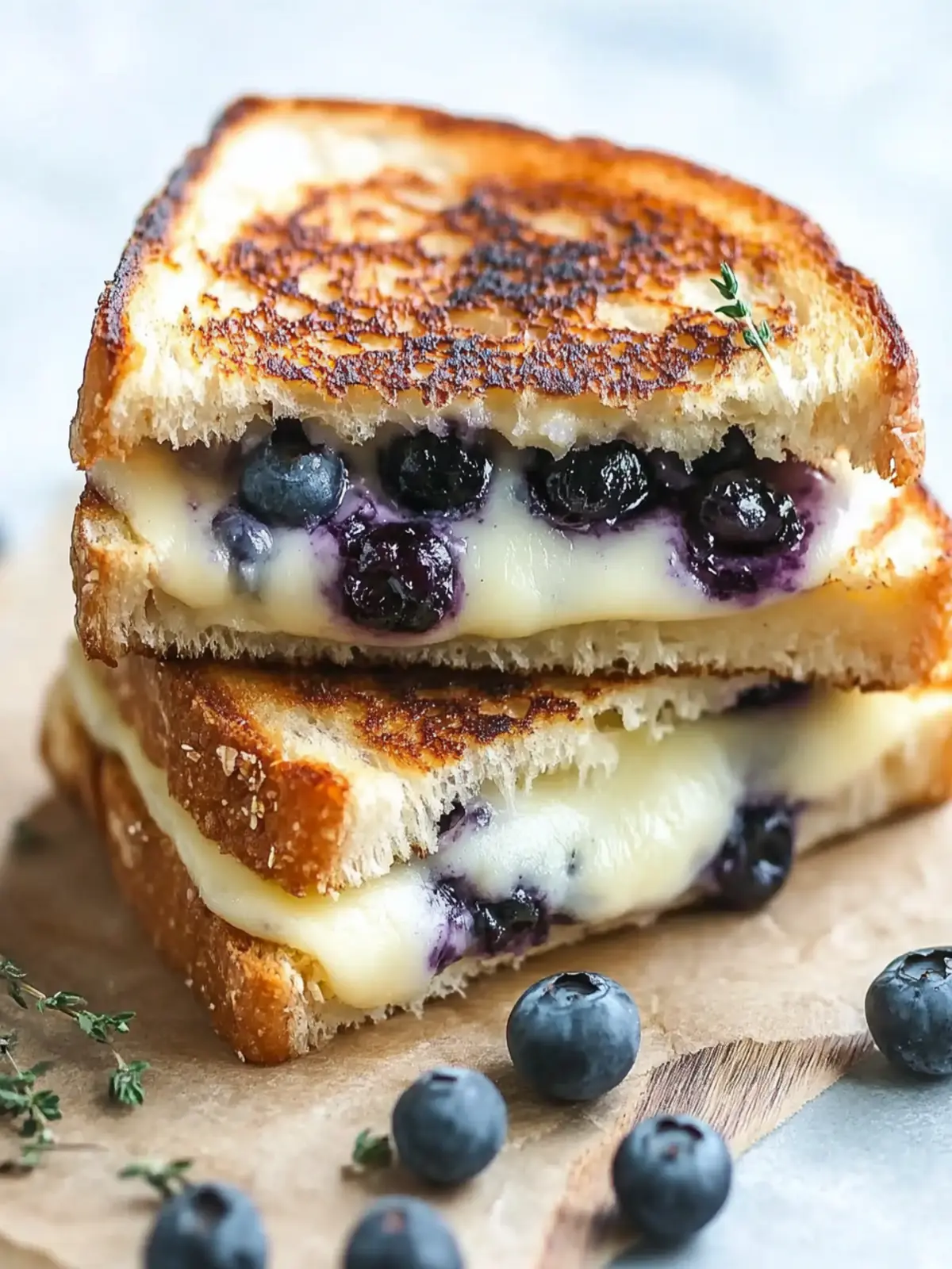 Crispy Blueberry Grilled Cheese