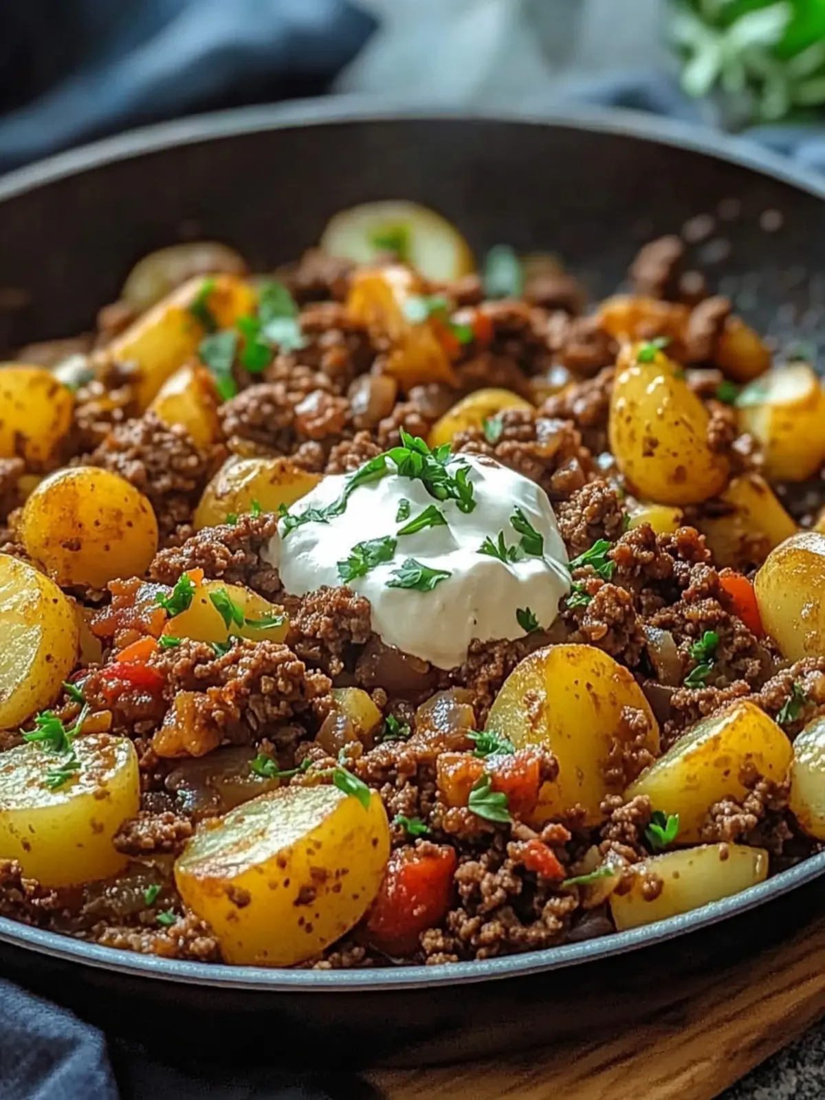 Easy Ground Beef Potato Skillet