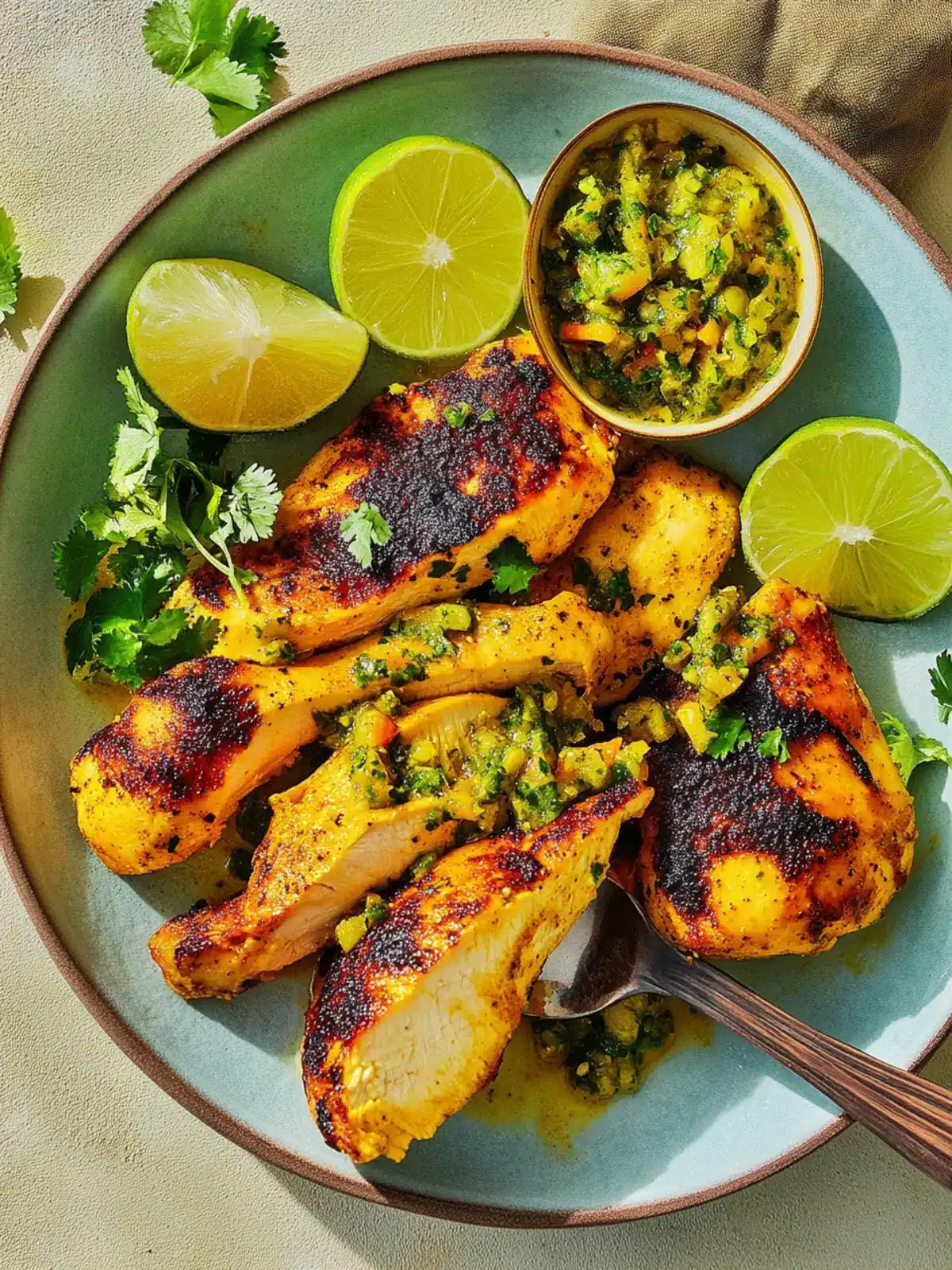 Juicy Turmeric-Lime Chicken With Pumpkin Seed Salsa Recipe 4 Turmeric-Lime Chicken With Pumpkin Seed Salsa