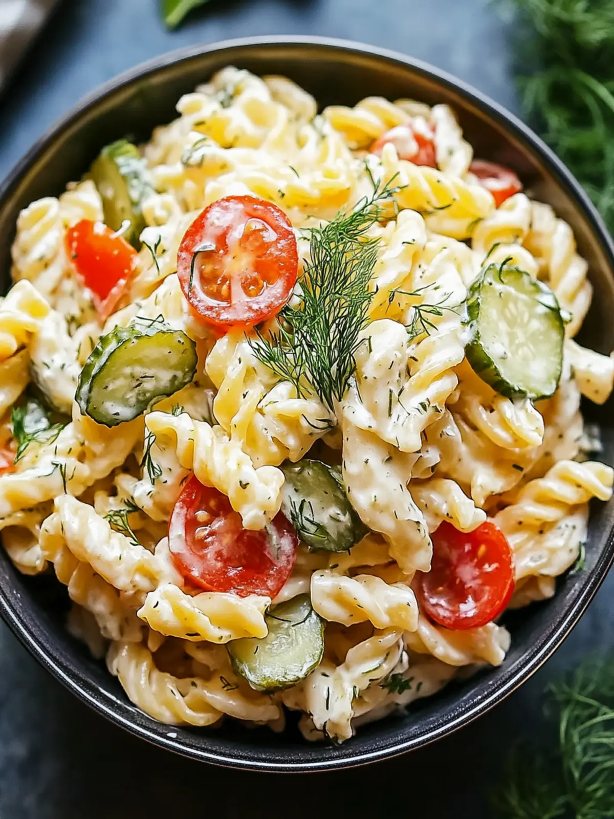 Dill Pickle Pasta Salad