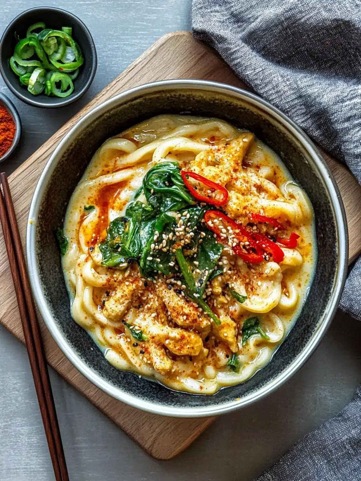 Japanese Inspired Creamy Curry Udon (15 Minutes)