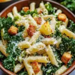 Kale Caesar Pasta Salad
