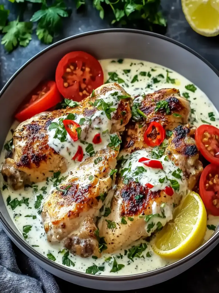Turkish Chicken with Creamy White Sauce