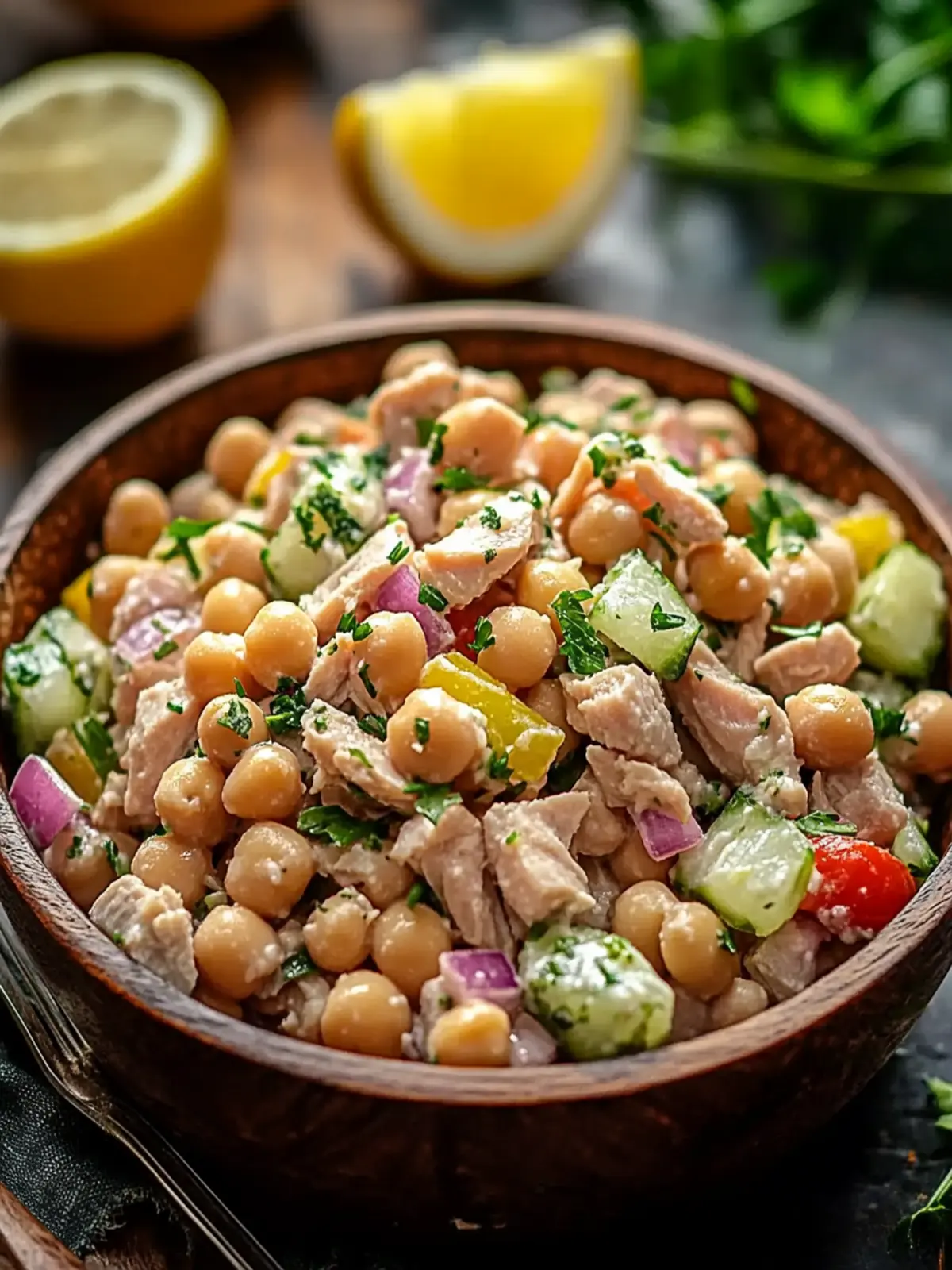 Healthy Tuna Garbanzo Bean Salad in Minutes for Busy Days 5 Healthy Tuna Garbanzo Bean Salad in Minutes