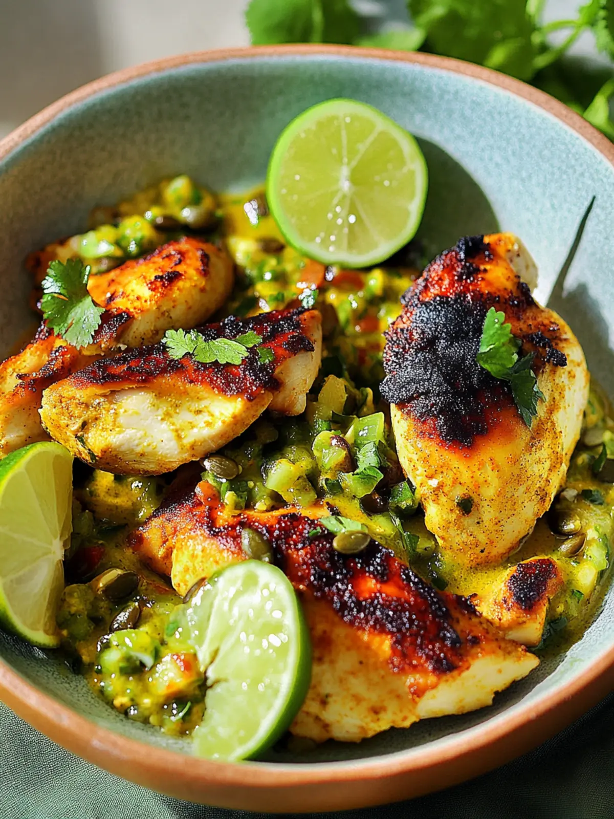Juicy Turmeric-Lime Chicken With Pumpkin Seed Salsa Recipe 3 Turmeric-Lime Chicken With Pumpkin Seed Salsa