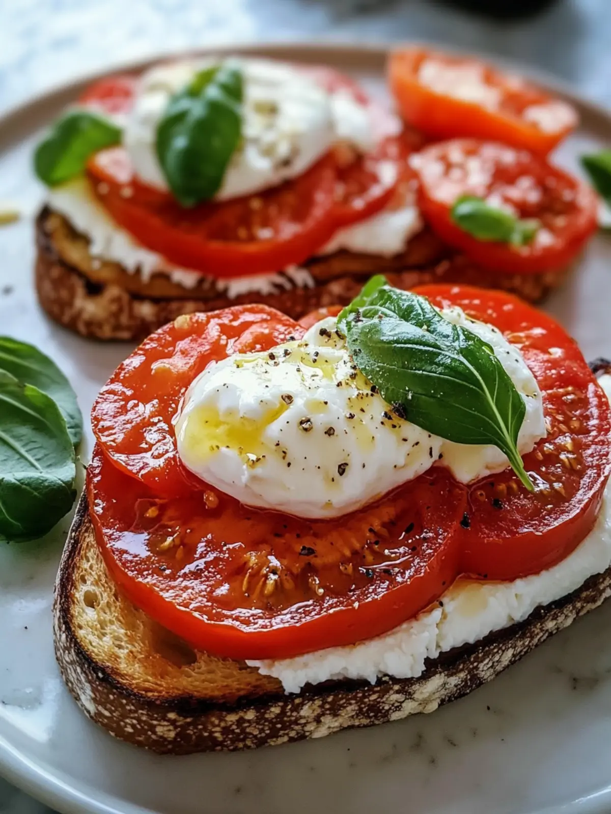 Irresistible Tomato Burrata Toast: Quick, Flavorful Delight 4 Tomato Burrata Toast