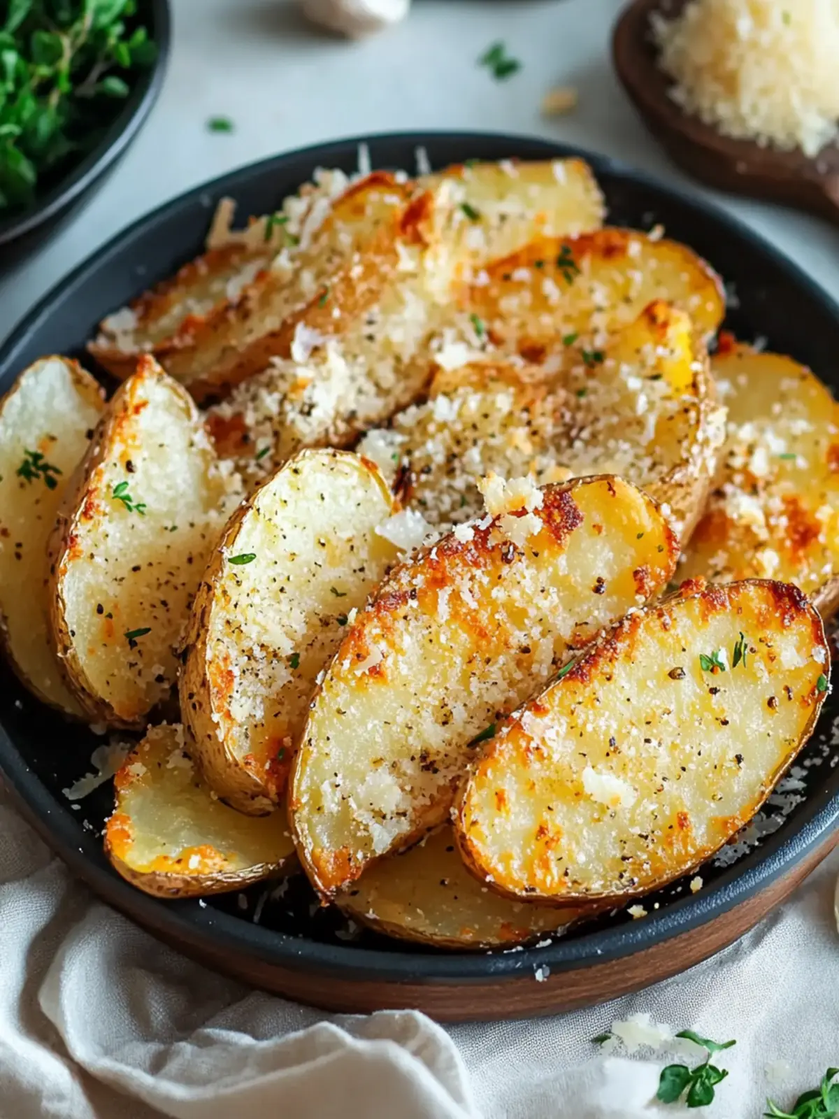 Crispy Baked Garlic Parmesan Potato Wedges You Can't Resist 5 Baked Garlic Parmesan Potato Wedges