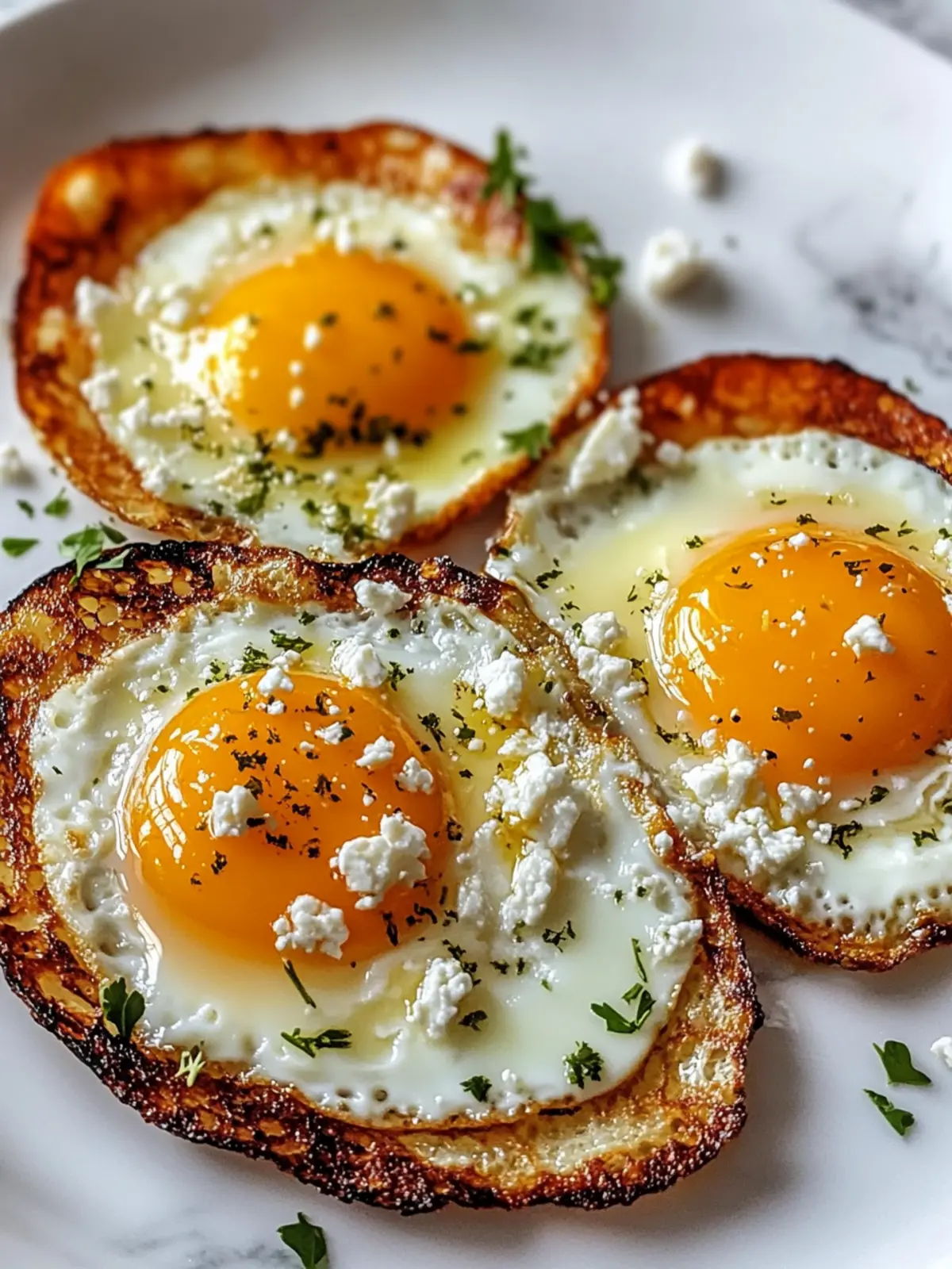 Crispy Feta Fried Eggs