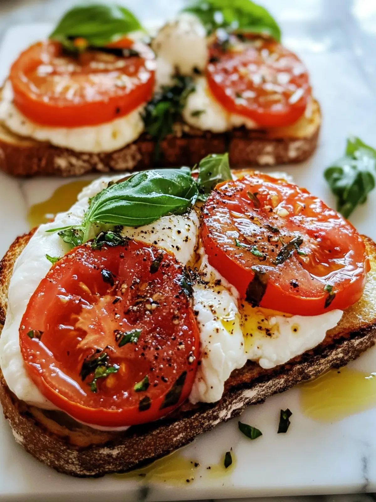 Irresistible Tomato Burrata Toast: Quick, Flavorful Delight 3 Tomato Burrata Toast