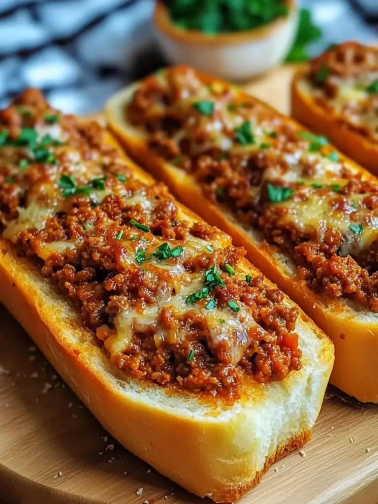 Sloppy Joe Garlic Bread