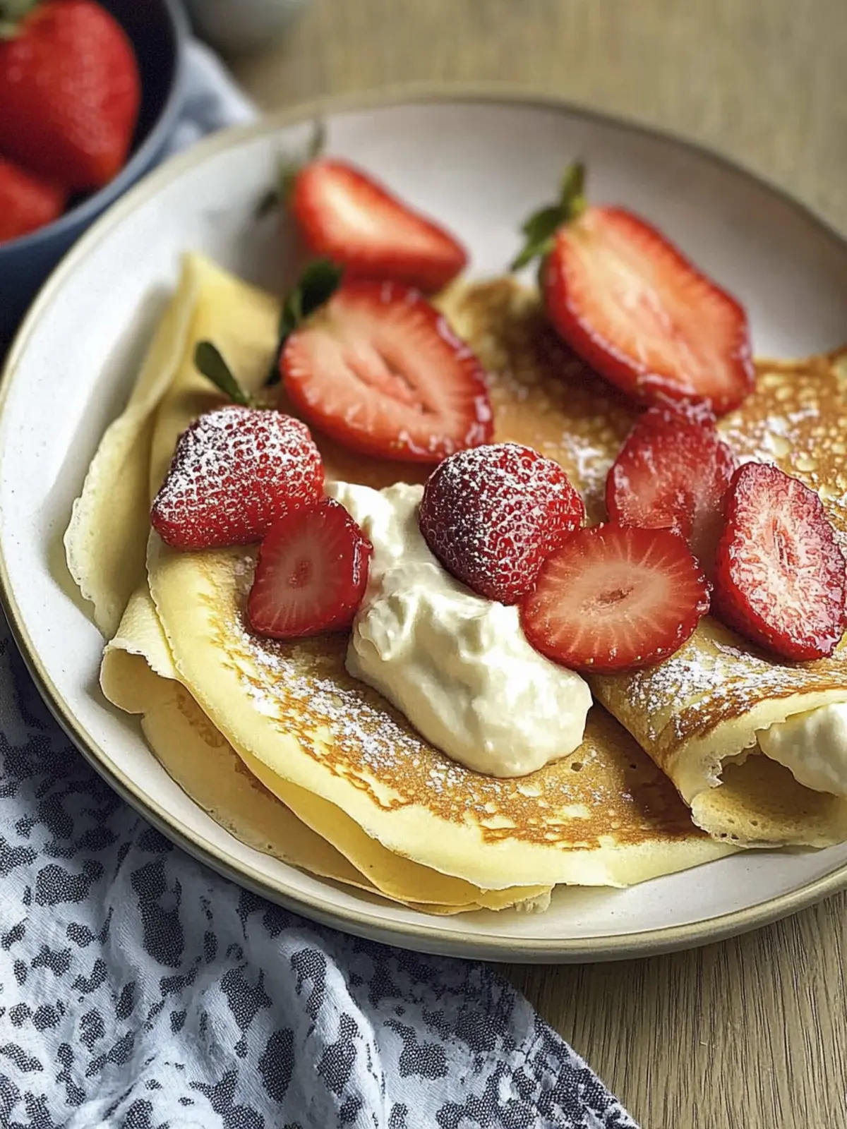 The Best Strawberry Cream Cheese Crepe Recipe