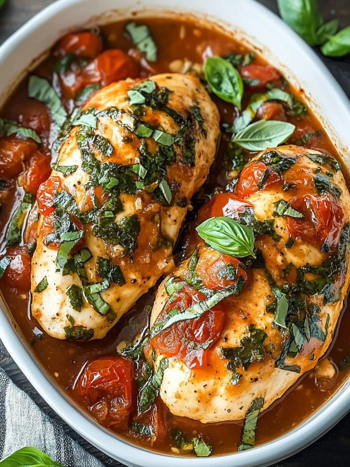 Baked Tomato Basil Chicken: Your New Family Favorite Dinner 2 Baked Tomato Basil Chicken
