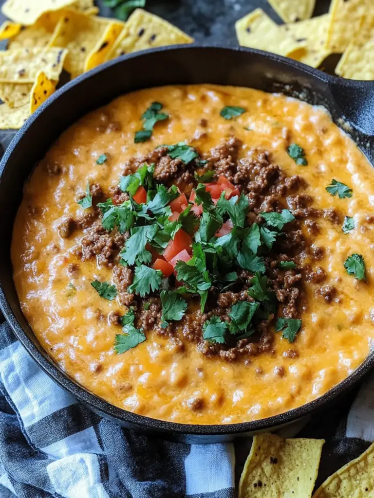 Ground Beef Queso Dip