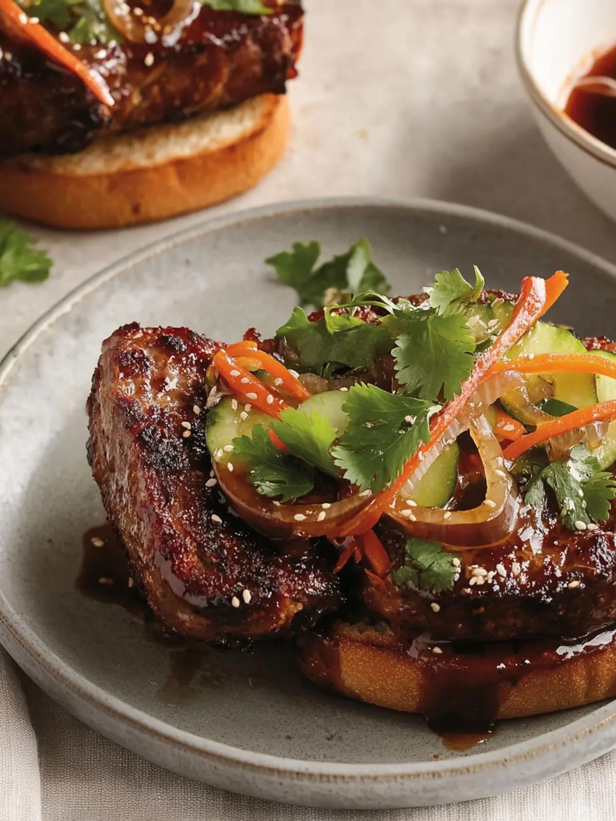 Hoisin-Glazed Meatloaf Sandwiches