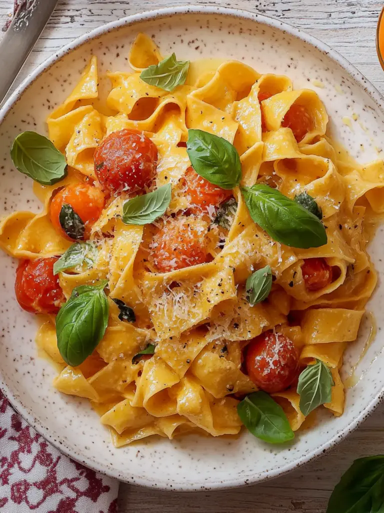 Fresh Pasta With Buttered Tomatoes