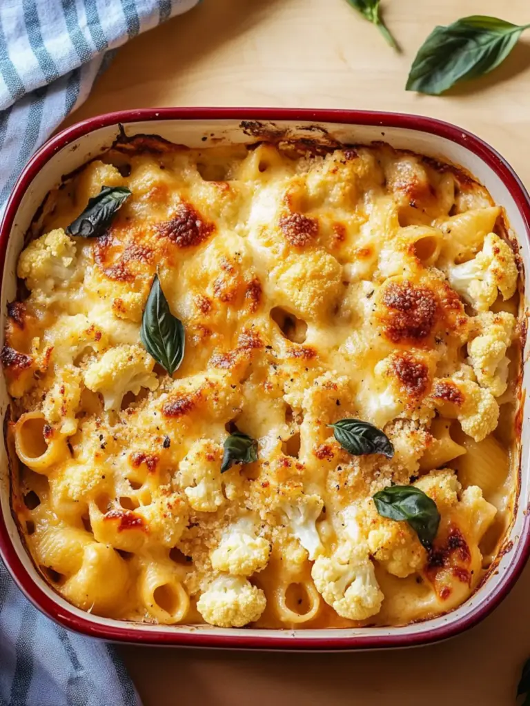 Cheesy Baked Pasta With Cauliflower