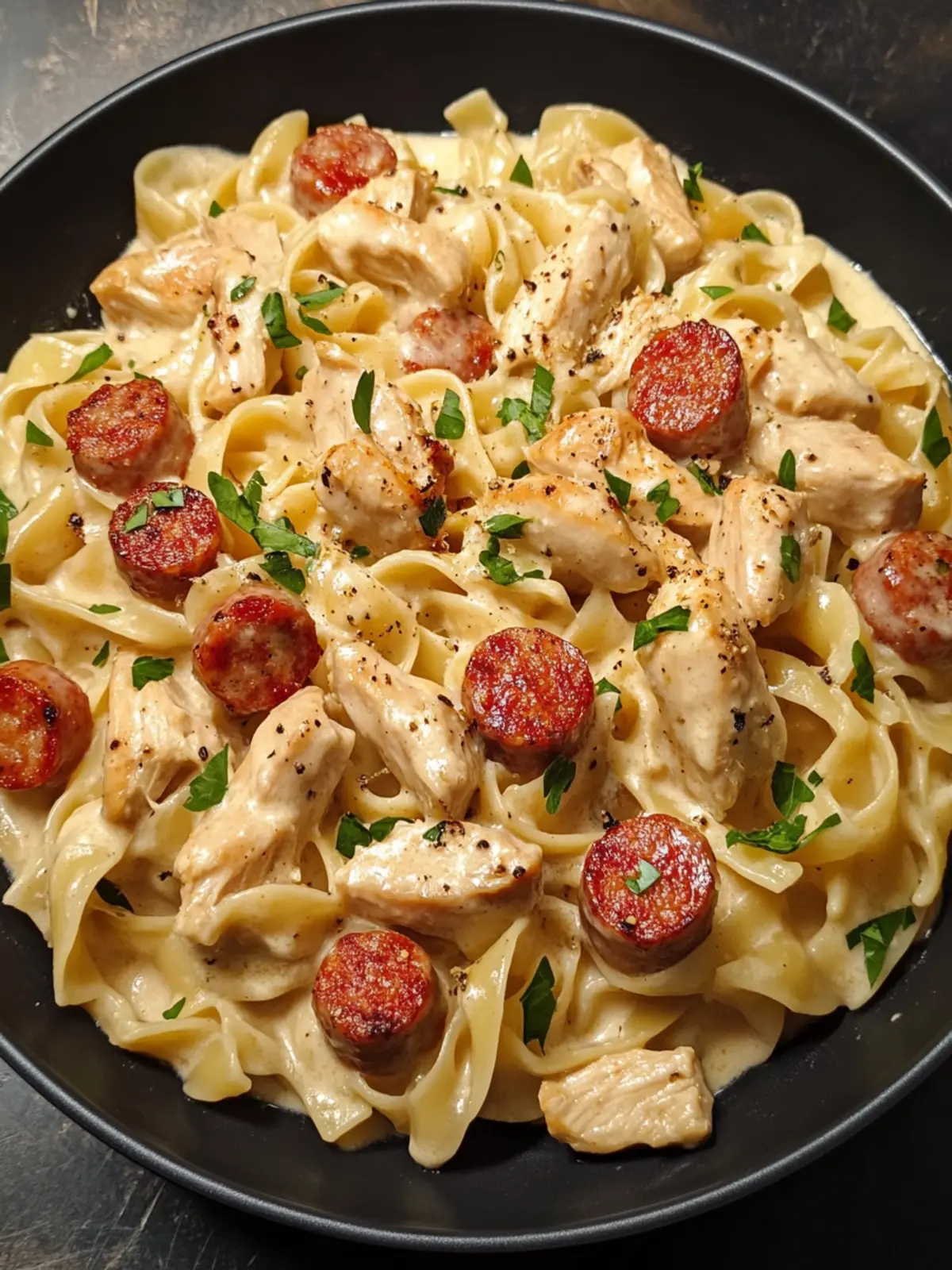 Creamy Pepper Jack Chicken & Sausage Pasta