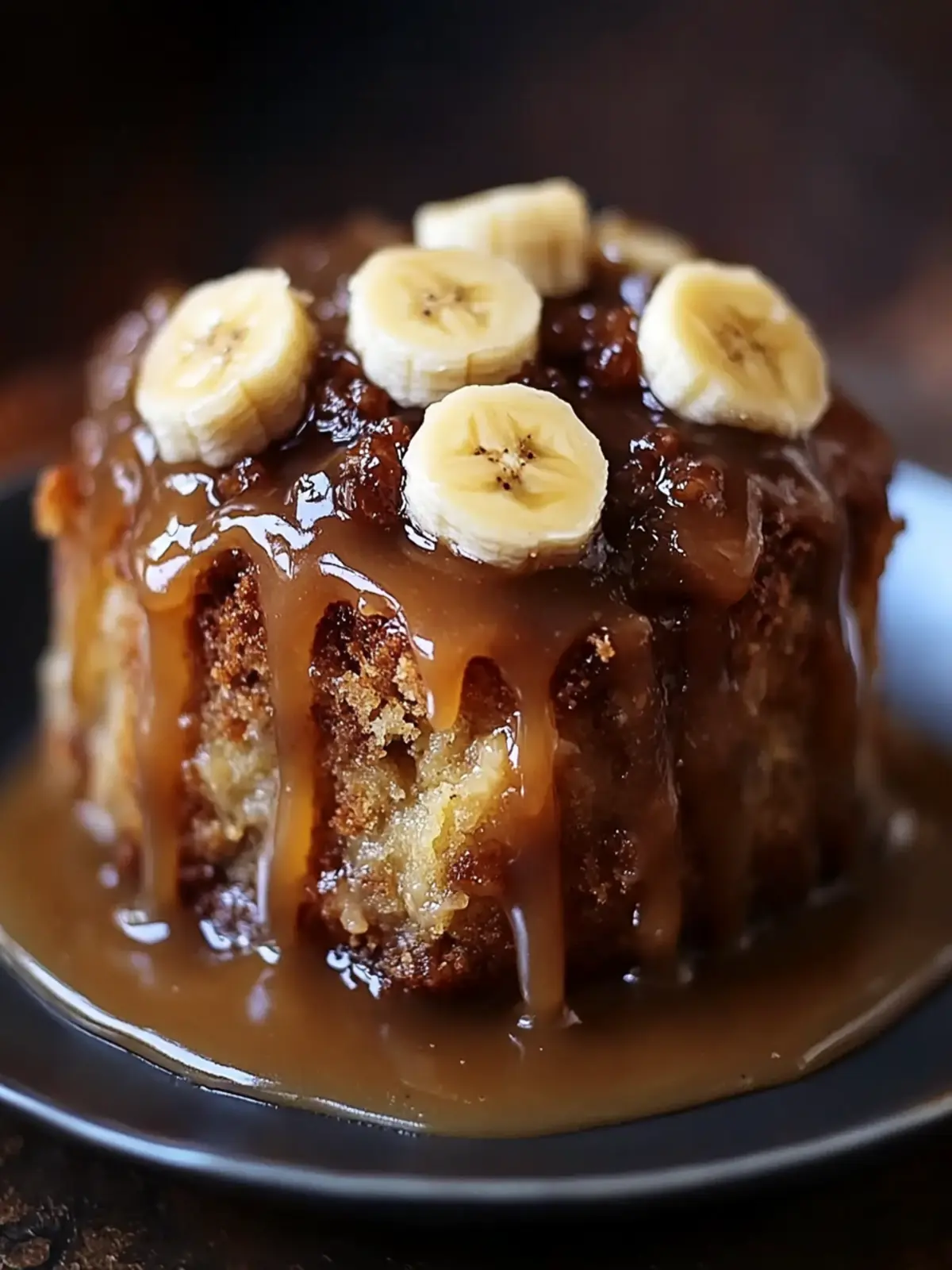 Sticky Banana Bread Pudding Cake with Toffee Sauce Bliss 4 Sticky Banana Bread Pudding Cake with Toffee Sauce