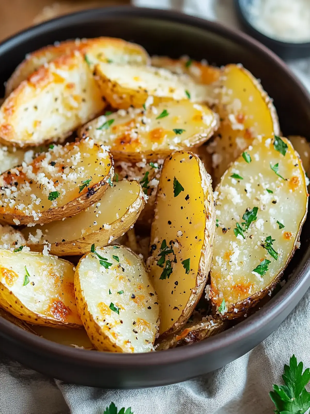 Crispy Baked Garlic Parmesan Potato Wedges You Can't Resist 3 Baked Garlic Parmesan Potato Wedges
