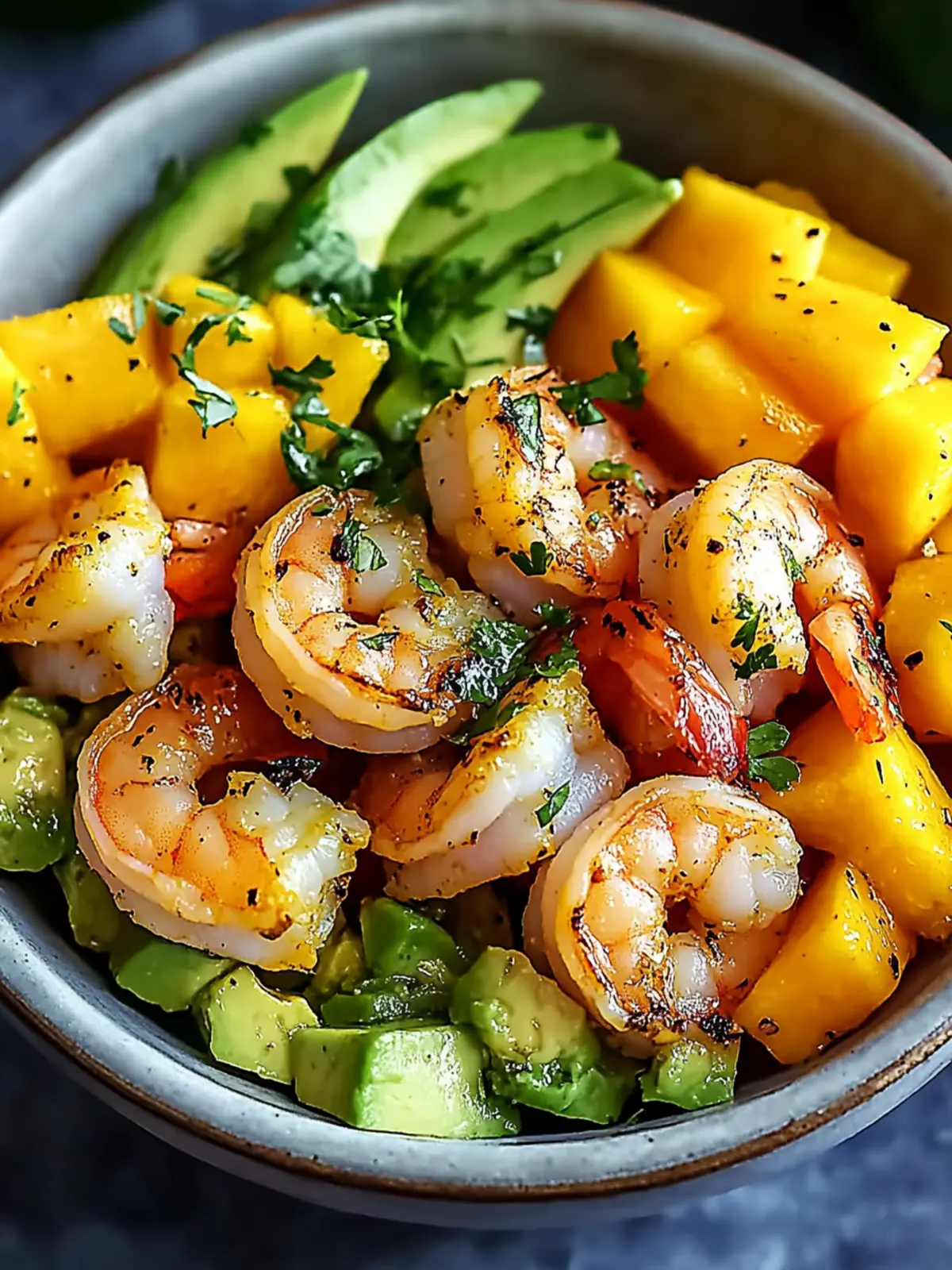 Shrimp Avocado Mango Bowls
