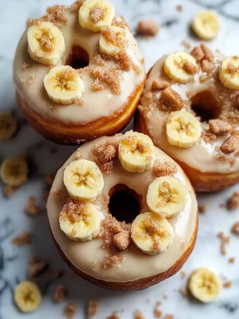 Banana Donuts with Cinnamon Cream Cheese Frosting