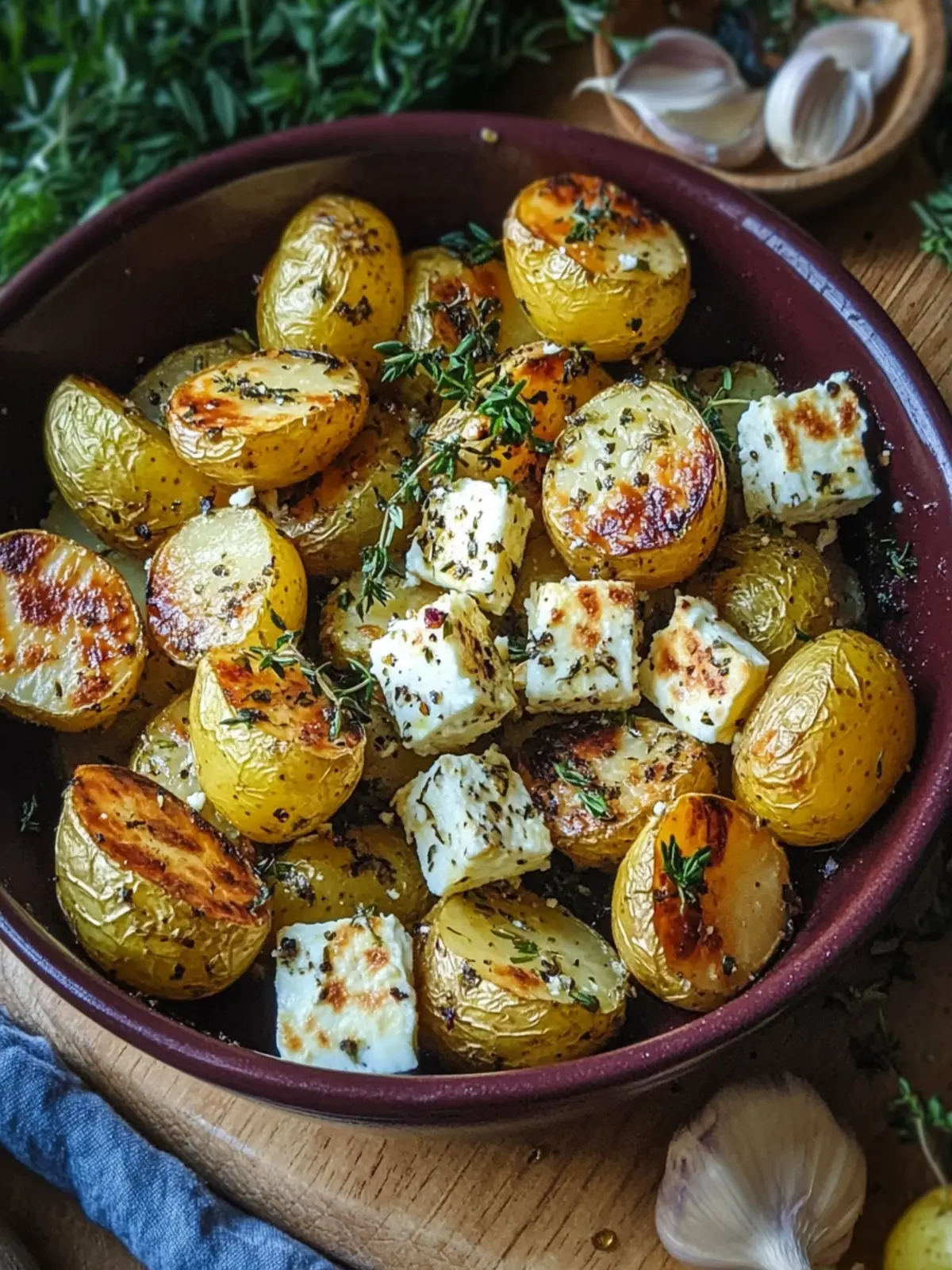 Baked Feta Roast Potatoes: Crispy, Creamy Bliss Awaits 4 Baked Feta Roast Potatoes