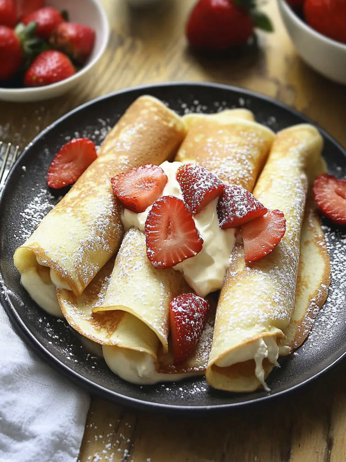 The Best Strawberry Cream Cheese Crepe Recipe