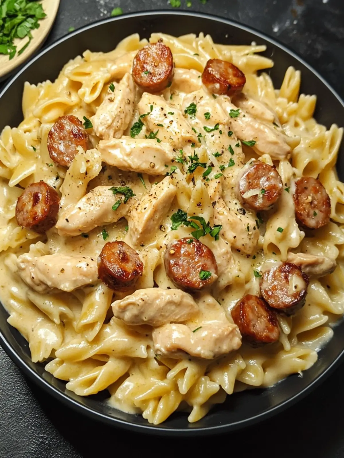 Creamy Pepper Jack Chicken & Sausage Pasta