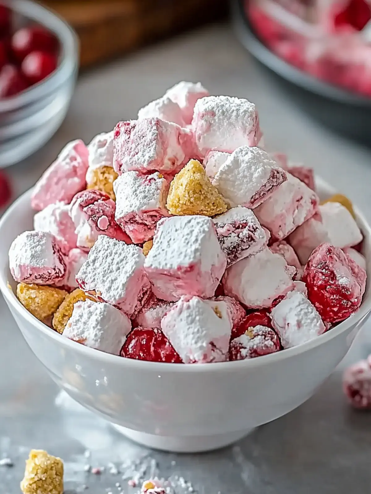 Creamy Cherry Cheesecake Puppy Chow Delight
