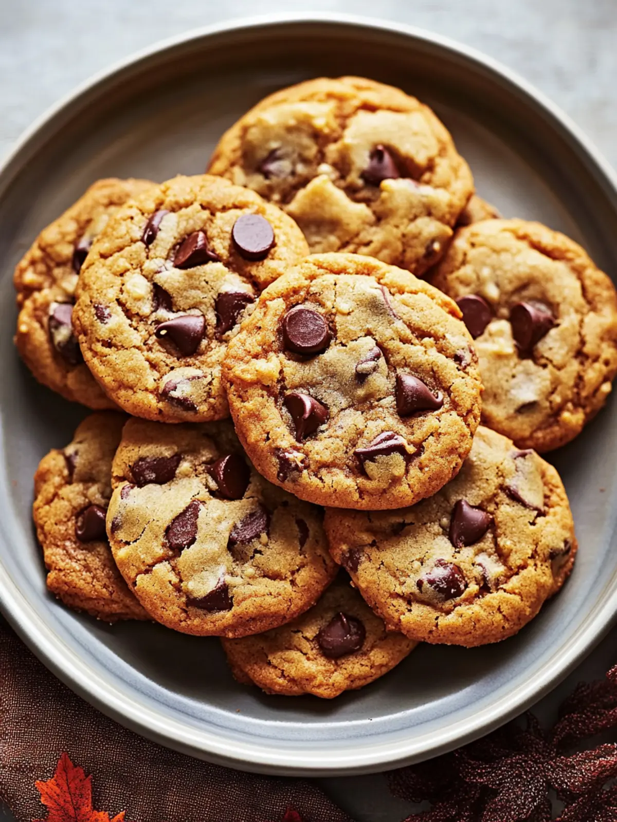 Pumpkin Spice Chocolate Chip Cookies