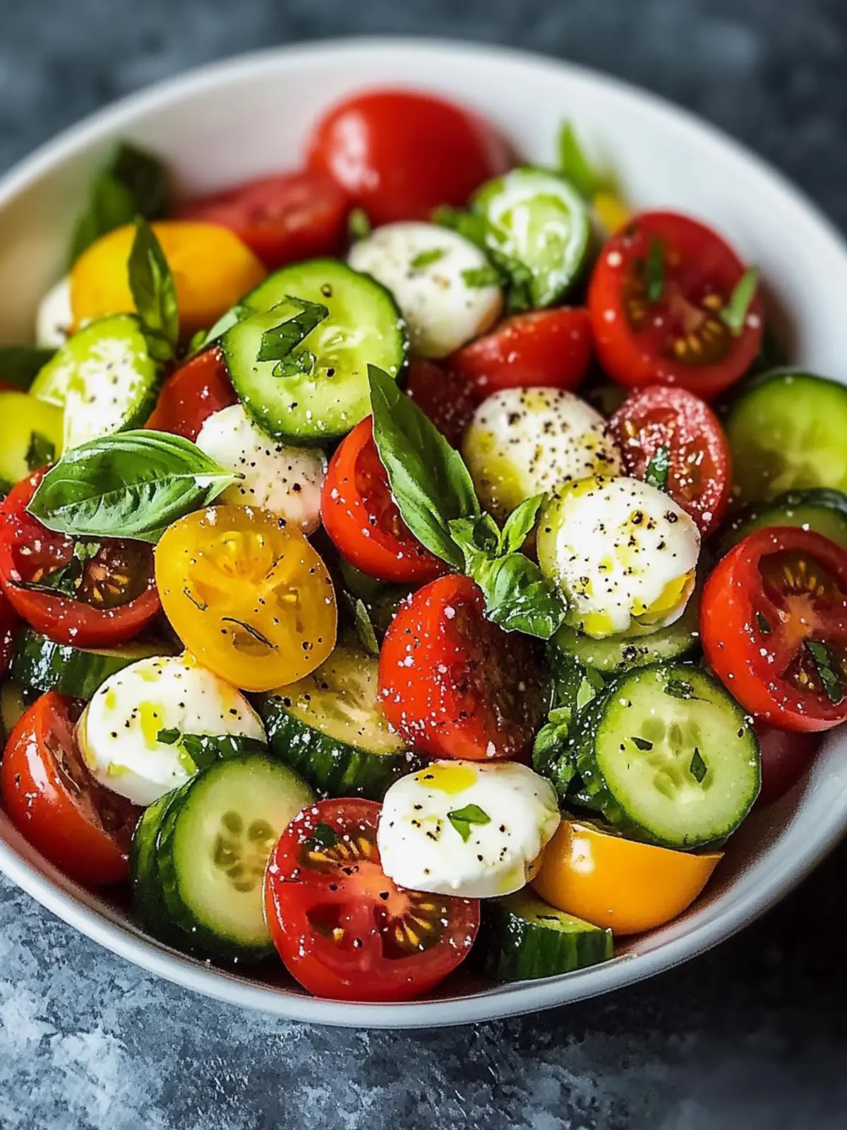 Tomato Cucumber Mozzarella Salad That Brightens Your Day 4 Tomato Cucumber Mozzarella Salad