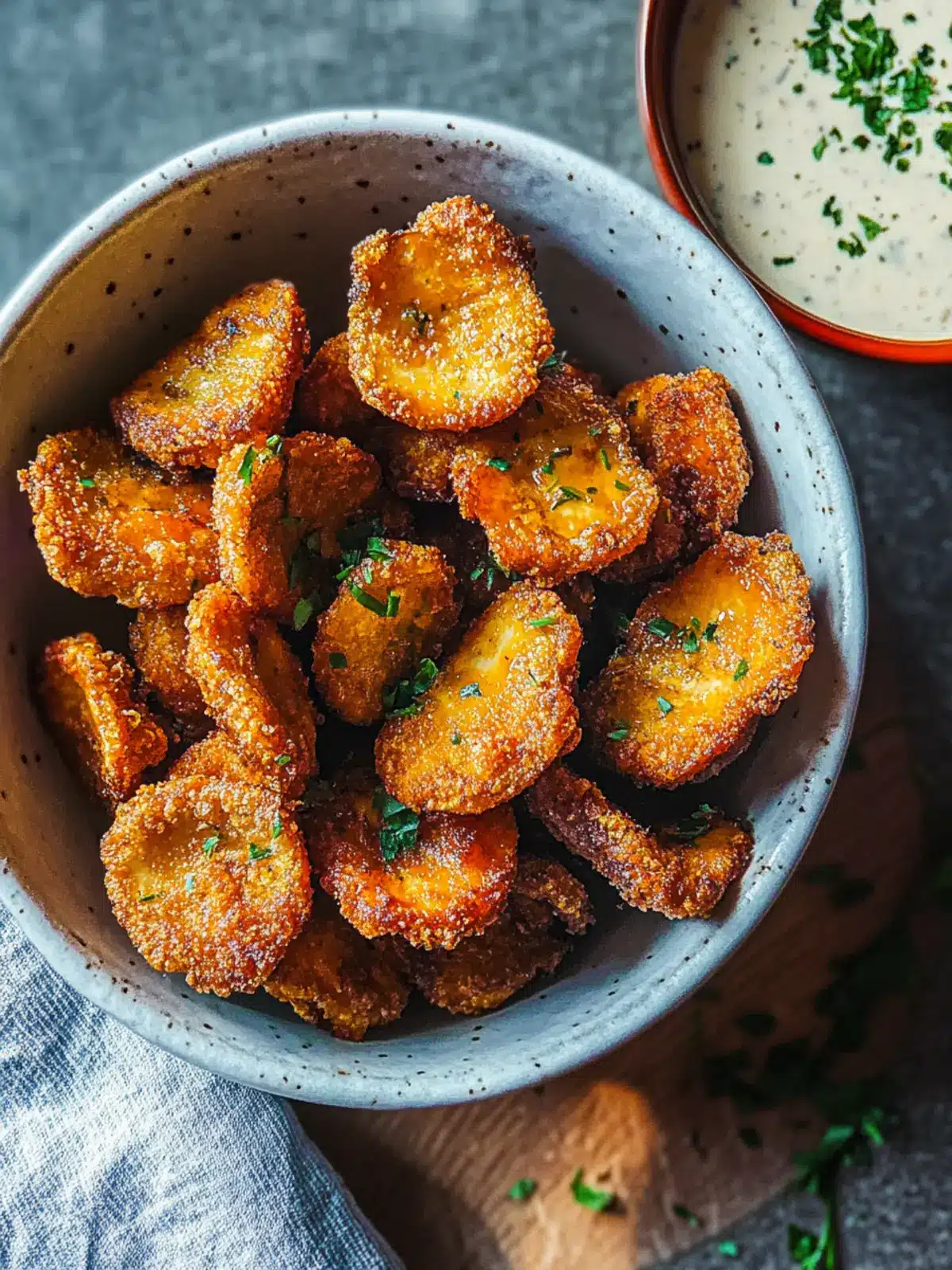 Crispy Fried King Oyster Mushroom Bites (Vegan) You’ll Love 2 Fried King Oyster Mushroom Bites (Vegan)