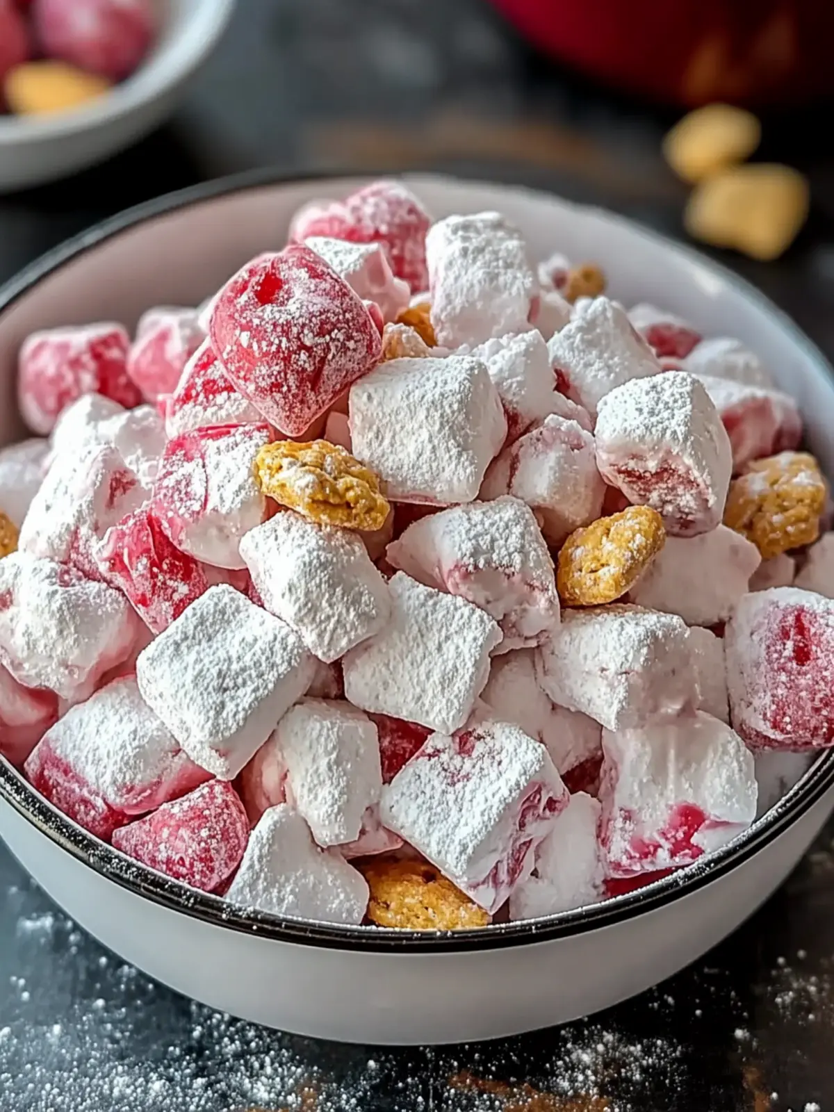 Creamy Cherry Cheesecake Puppy Chow Delight
