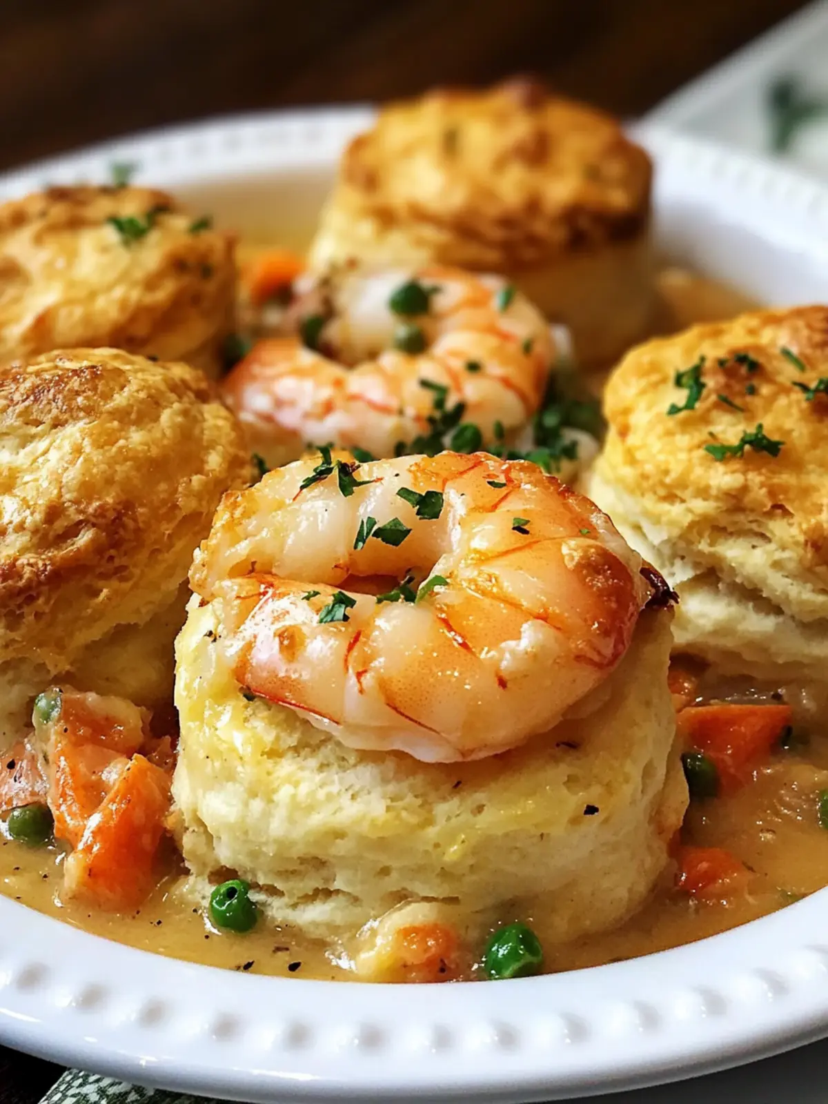 Shrimp & Lobster Cheddar Bay Biscuit Pot Pie: Comfort in Every Bite 4 Shrimp & Lobster Cheddar Bay Biscuit Pot Pie