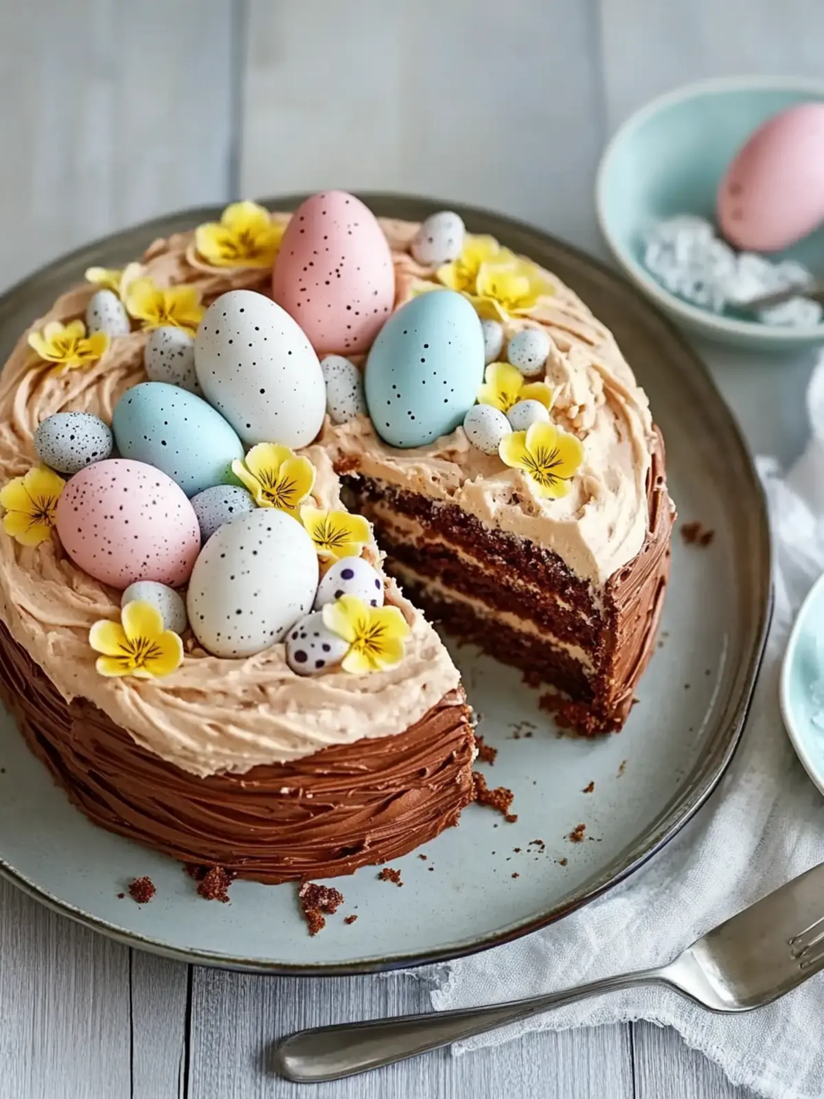 Easter Egg Nest Cake: A Flourless Chocolate Delight 3 Easter Egg Nest Cake